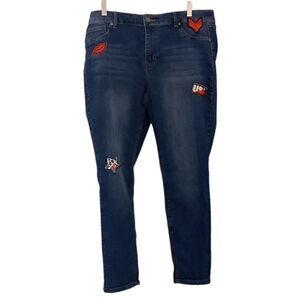 D. Jeans Straight Leg Jeans w/ Patches 16